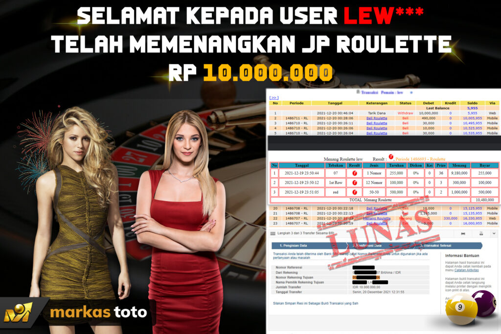 BUKTI PEMBAYARAN MEMBER JP LIVECASINO DI MARKASTOTO USER ID LEW