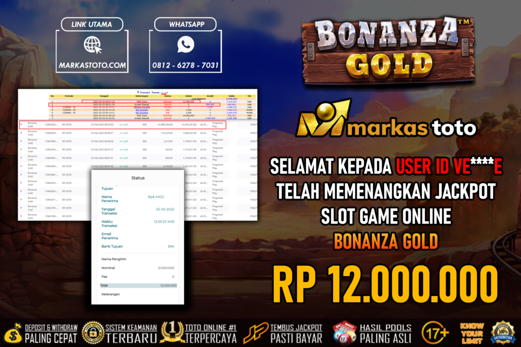 BUKTI PEMBAYARAN MEMBER JP SLOT ONLINE DI MARKASTOTO USER ID VEE