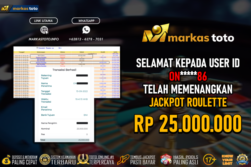 BUKTI PEMBAYARAN MEMBER JP LIVE CASINO DI MARKASTOTO USER ID ON86