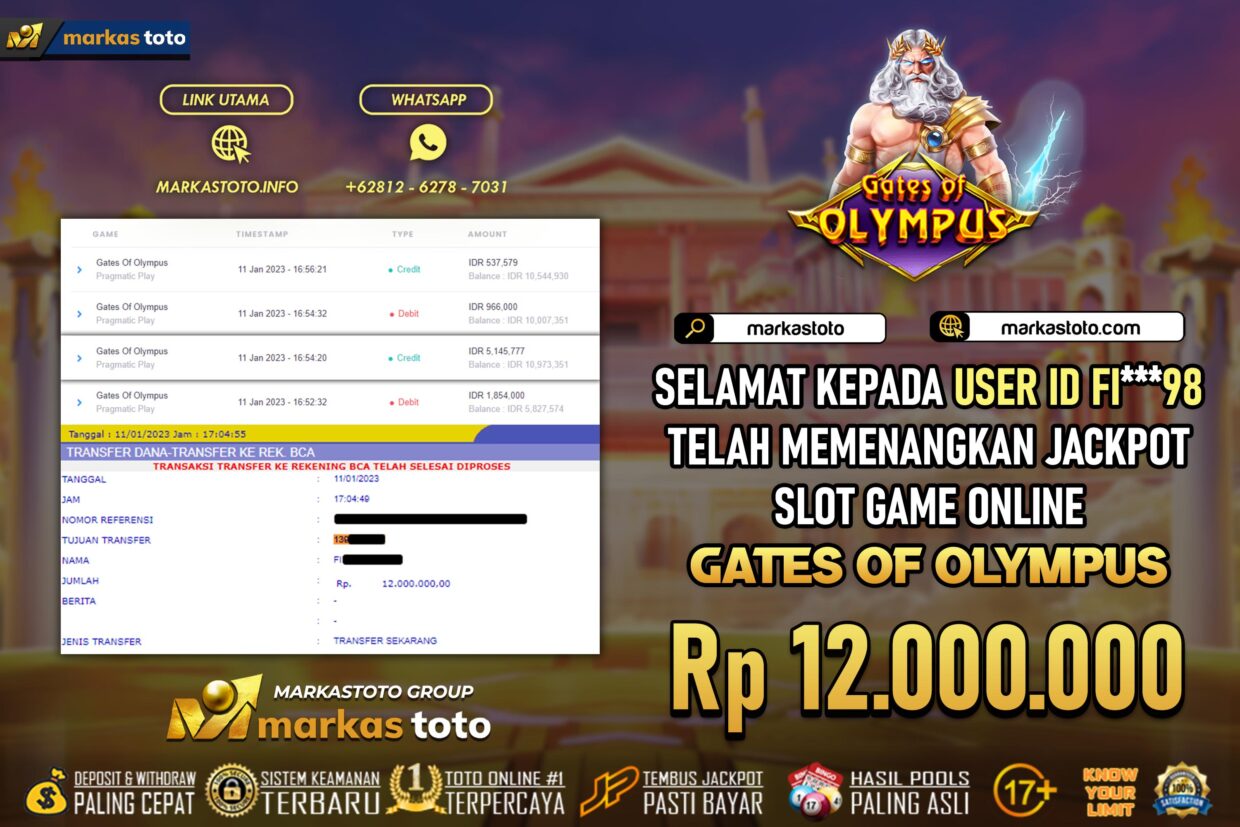 BUKTI PEMBAYARAN MEMBER JP SLOT PRAGMATIC SLOT MANIA OLYMPUS DI MARKASTOTO USER ID FI98