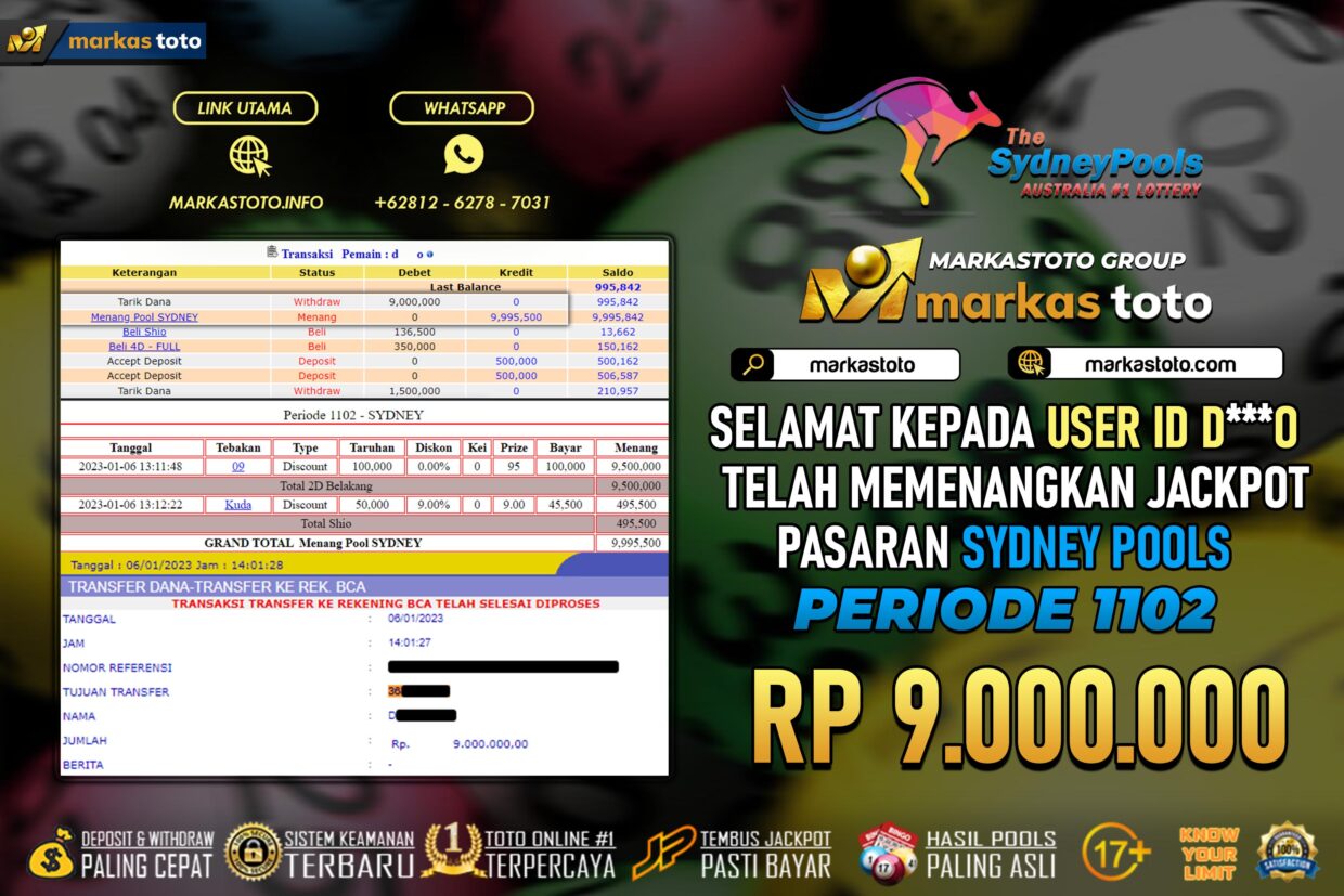 BUKTI PEMBAYARAN MEMBER JP TOGEL SYDNEY DI MARKASTOTO USER ID DO