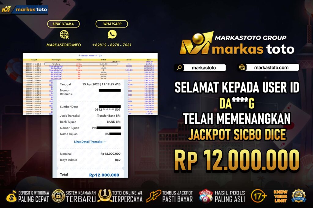 BUKTI PEMBAYARAN MEMBER JP LIVE CASINO DI MARKASTOTO USER ID DAG