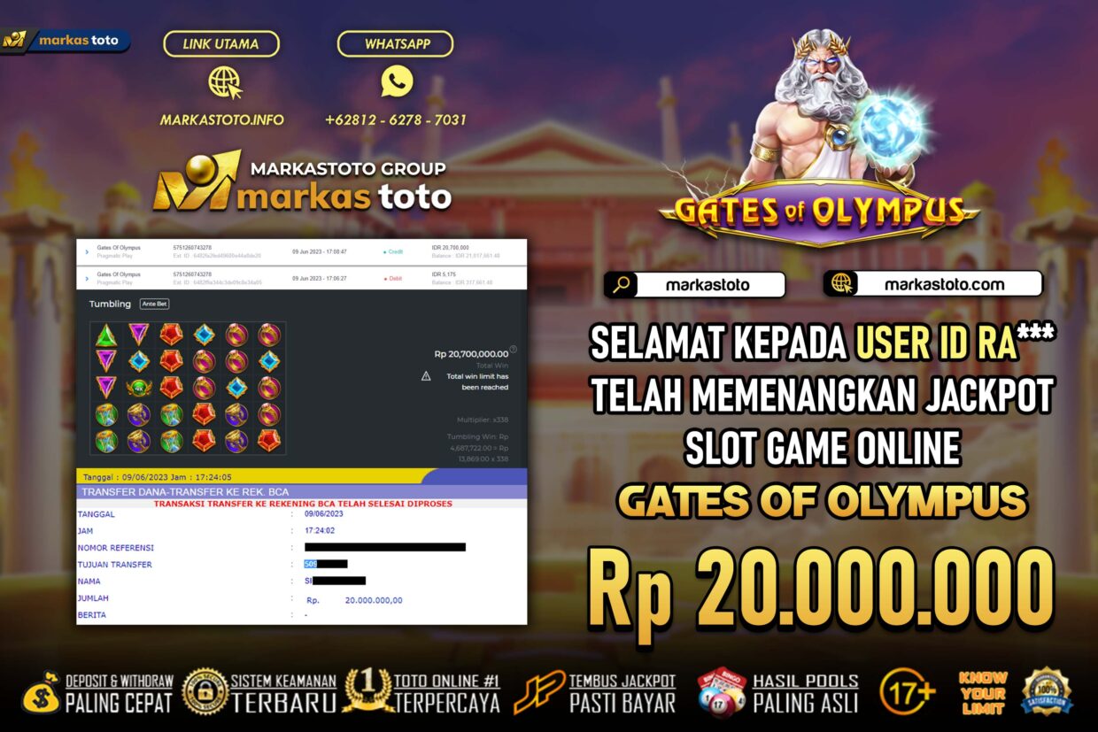 BUKTI PEMBAYARAN MEMBER JP SLOT PRAGMATIC SLOT GATES OF OLYMPUS DI MARKASTOTO USER ID RA