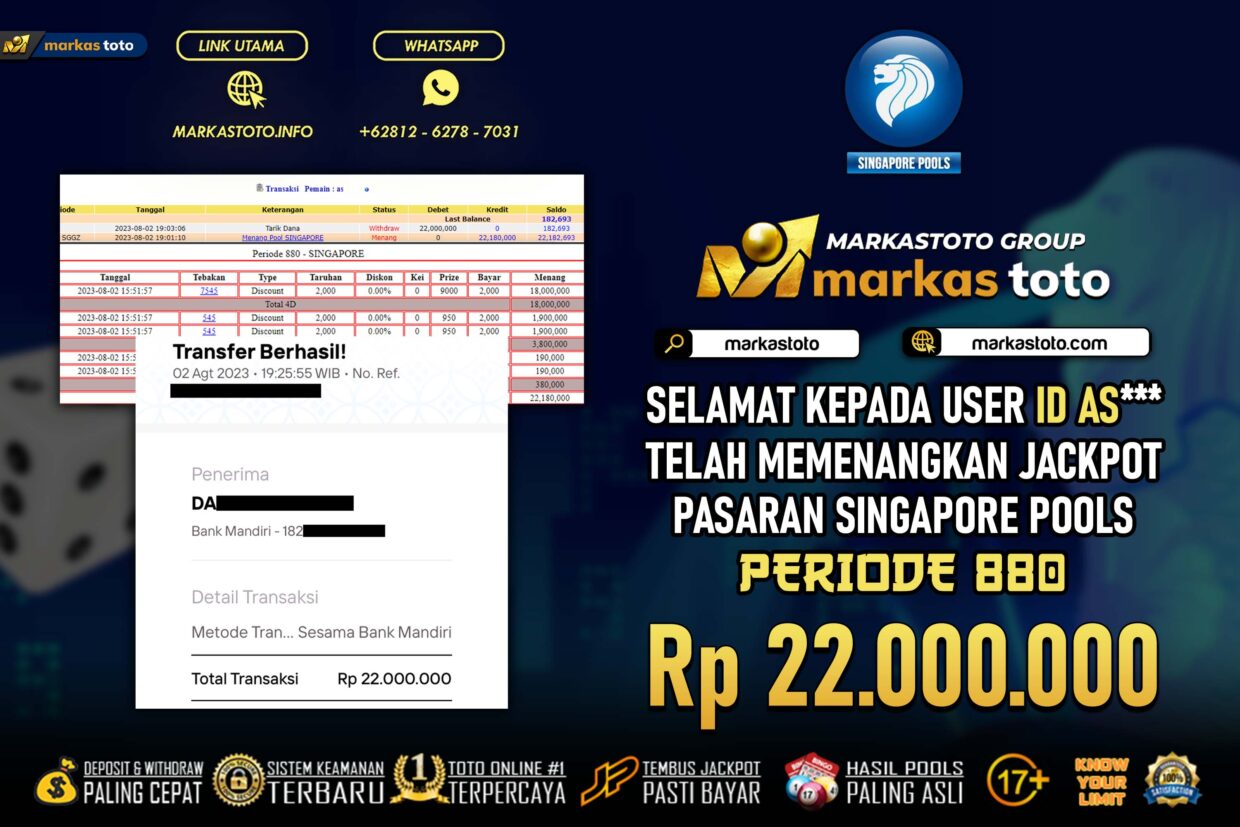 BUKTI PEMBAYARAN MEMBER JP TOGEL SGP DI MARKASTOTO USER ID AS