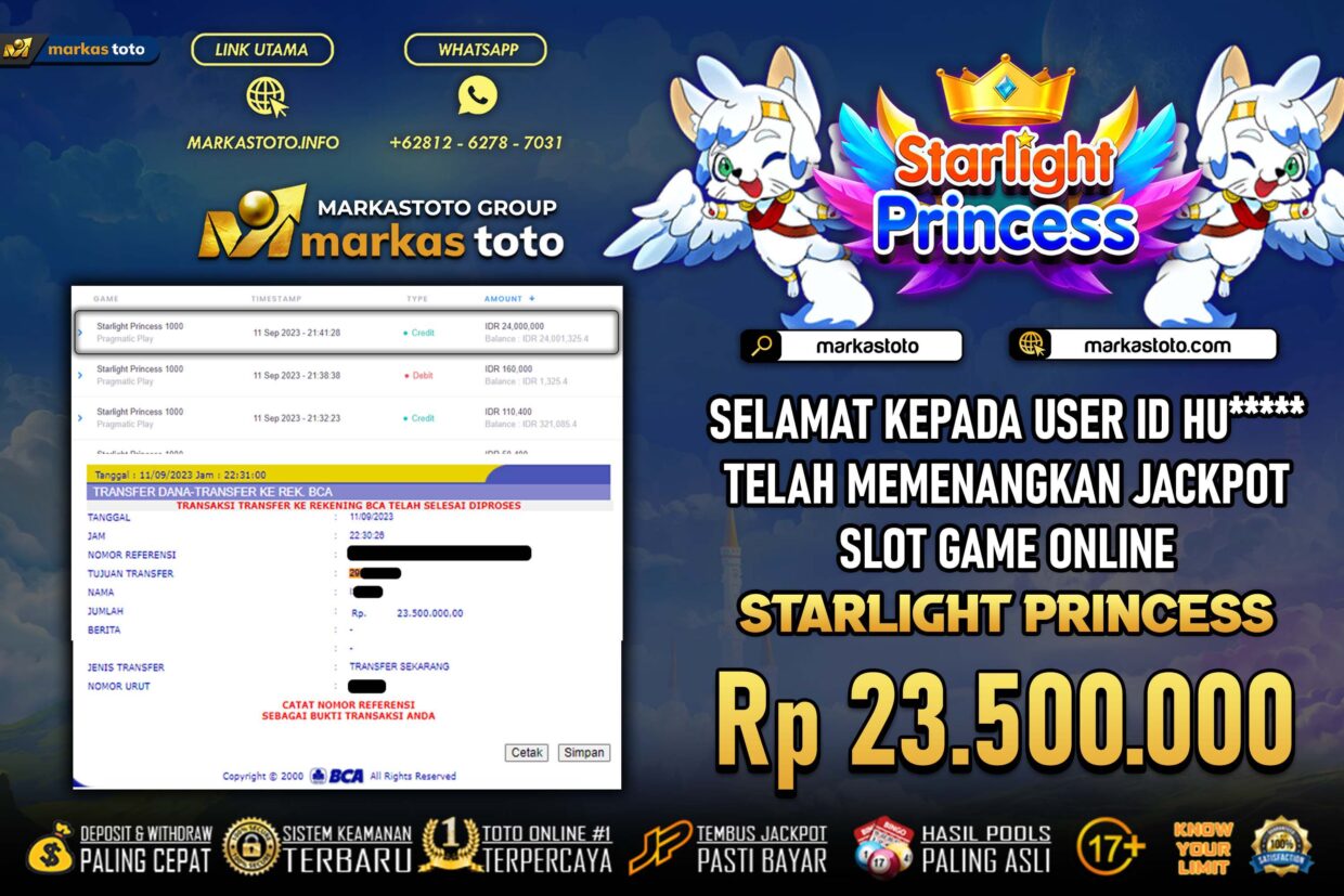 BUKTI PEMBAYARAN MEMBER JP SLOT PRAGMATIC STARLIGHT PRINCESS DI MARKASTOTO USER ID HU