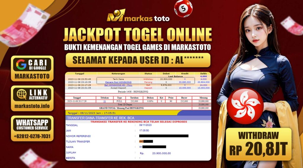 BUKTI PEMBAYARAN MEMBER JP TOGEL HONGKONG DI MARKASTOTO USER ID AL