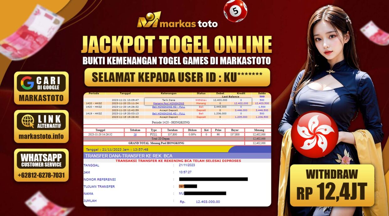 BUKTI PEMBAYARAN MEMBER JP TOGEL HONGKONG DI MARKASTOTO USER ID KU