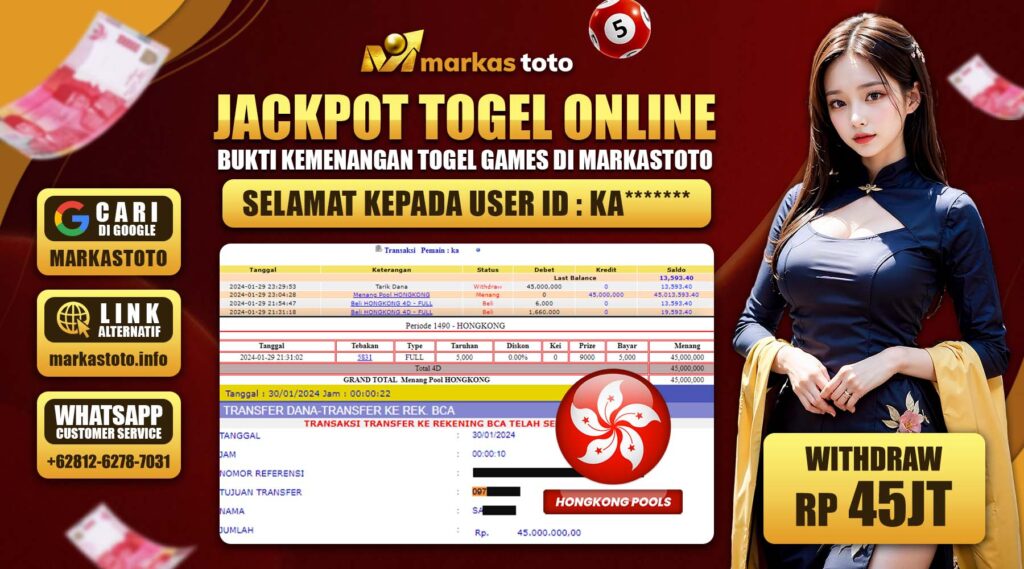 BUKTI PEMBAYARAN MEMBER JP TOGEL HONGKONG DI MARKASTOTO USER ID KA