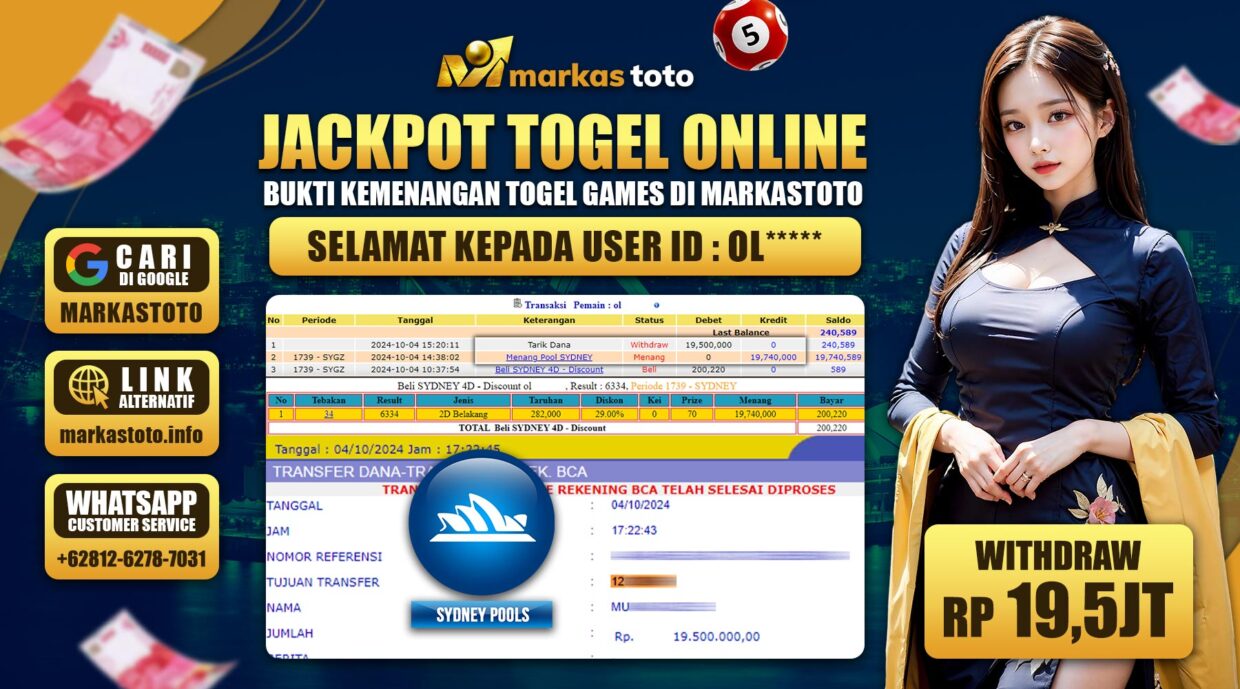 BUKTI PEMBAYARAN MEMBER JP TOGEL SYDNEY DI MARKASTOTO USER ID OL